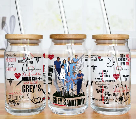 16 oz Grey's Anatomy Libbey Cup