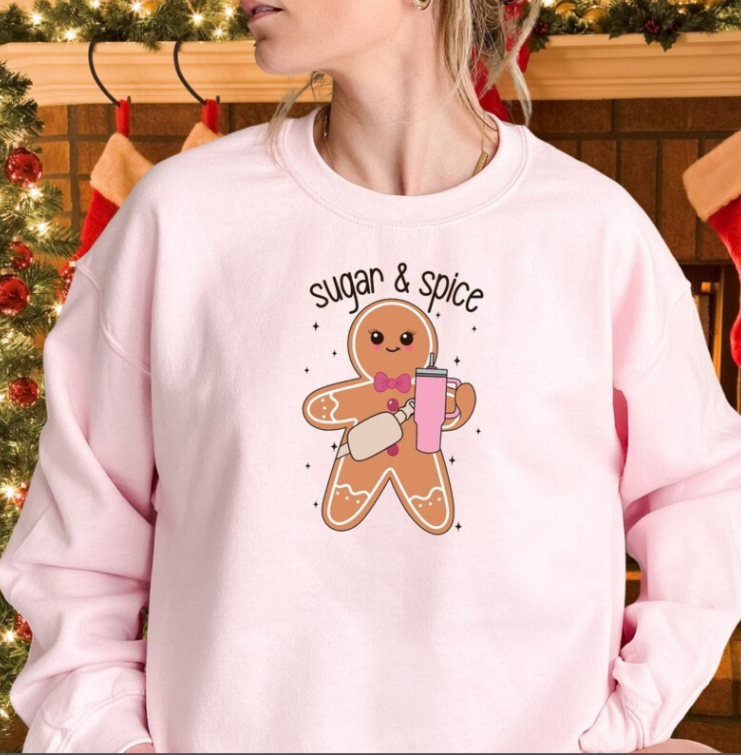 SUGAR and SPICE Gingerbread Man CREWNECK