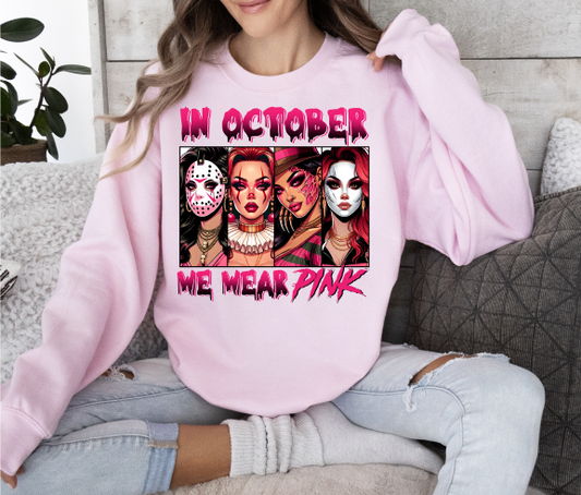 Pink Mischief: Bad Girls’ Halloween Sweatshirt