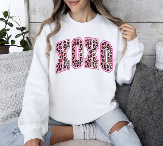 Leopard Love: XOXO Valentine's Sweatshirt